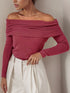 'Viatrix' Wool Knit Off-Shoulder Sweater - Celes Fashion